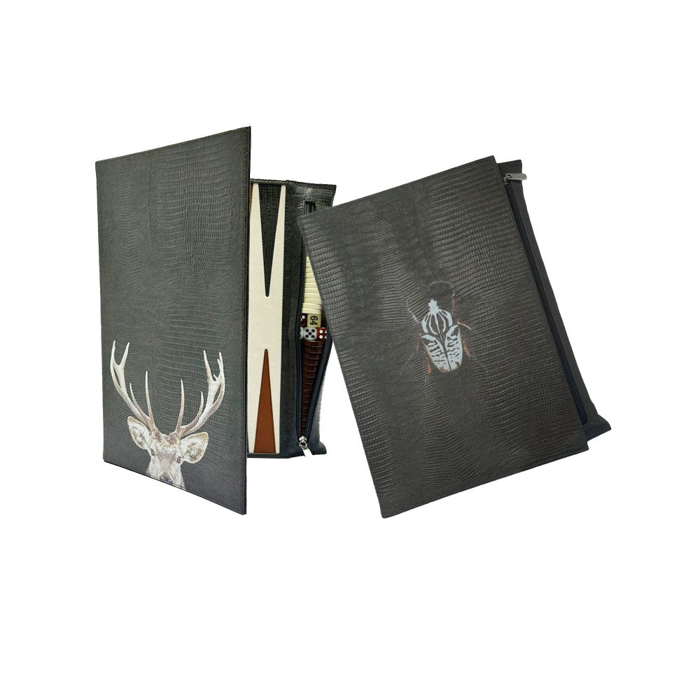 BACKGAMMON DE VIAJE GRIS ARMADILLO