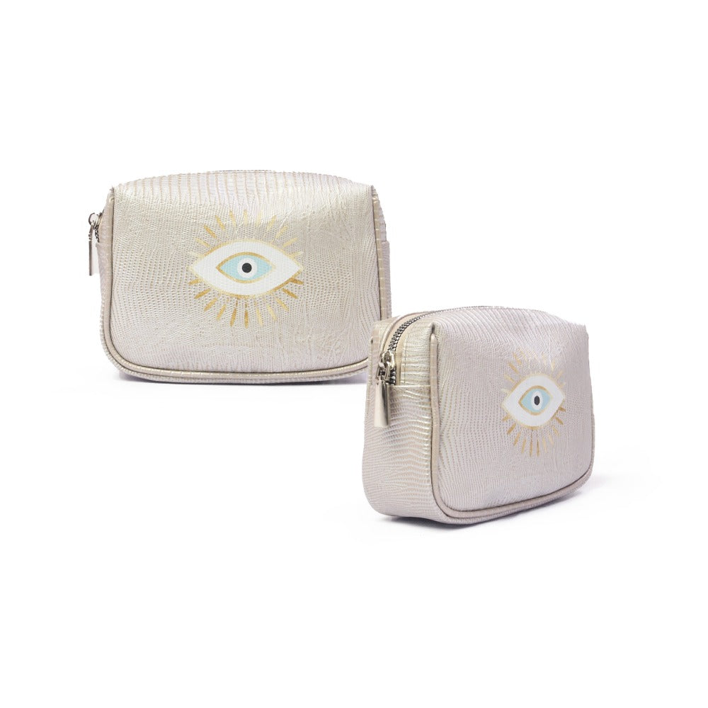 NECESER CHICO TEJUS PLATA BEIGE
