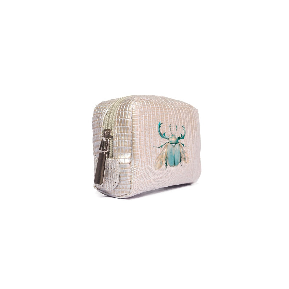 POUCH MONKEY TEJUS PLATA BEIGE