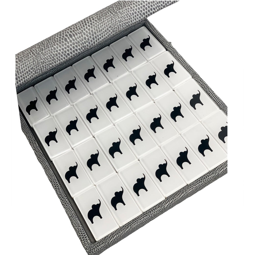 DOMINO INGLES REPTIL GRIS TAY XACUR