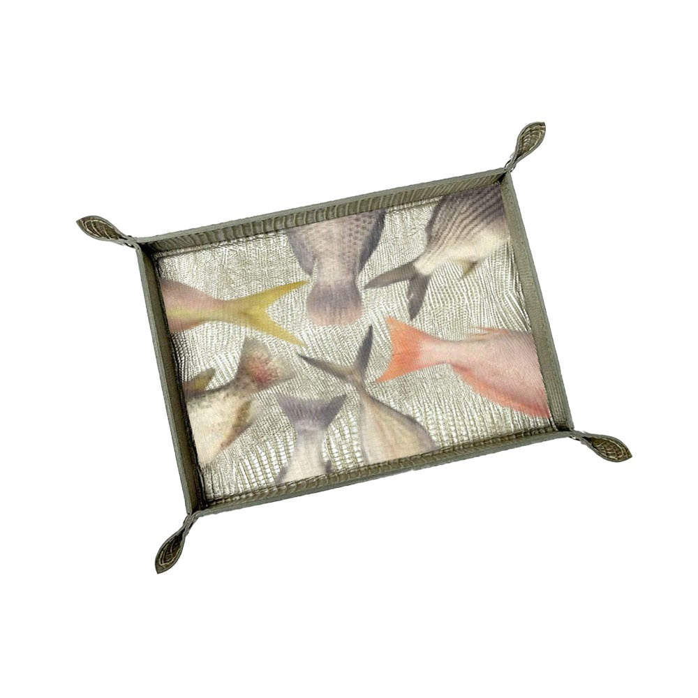 VACIA BOLSILLOS GRANDE TEJUS PLATA BEIGE