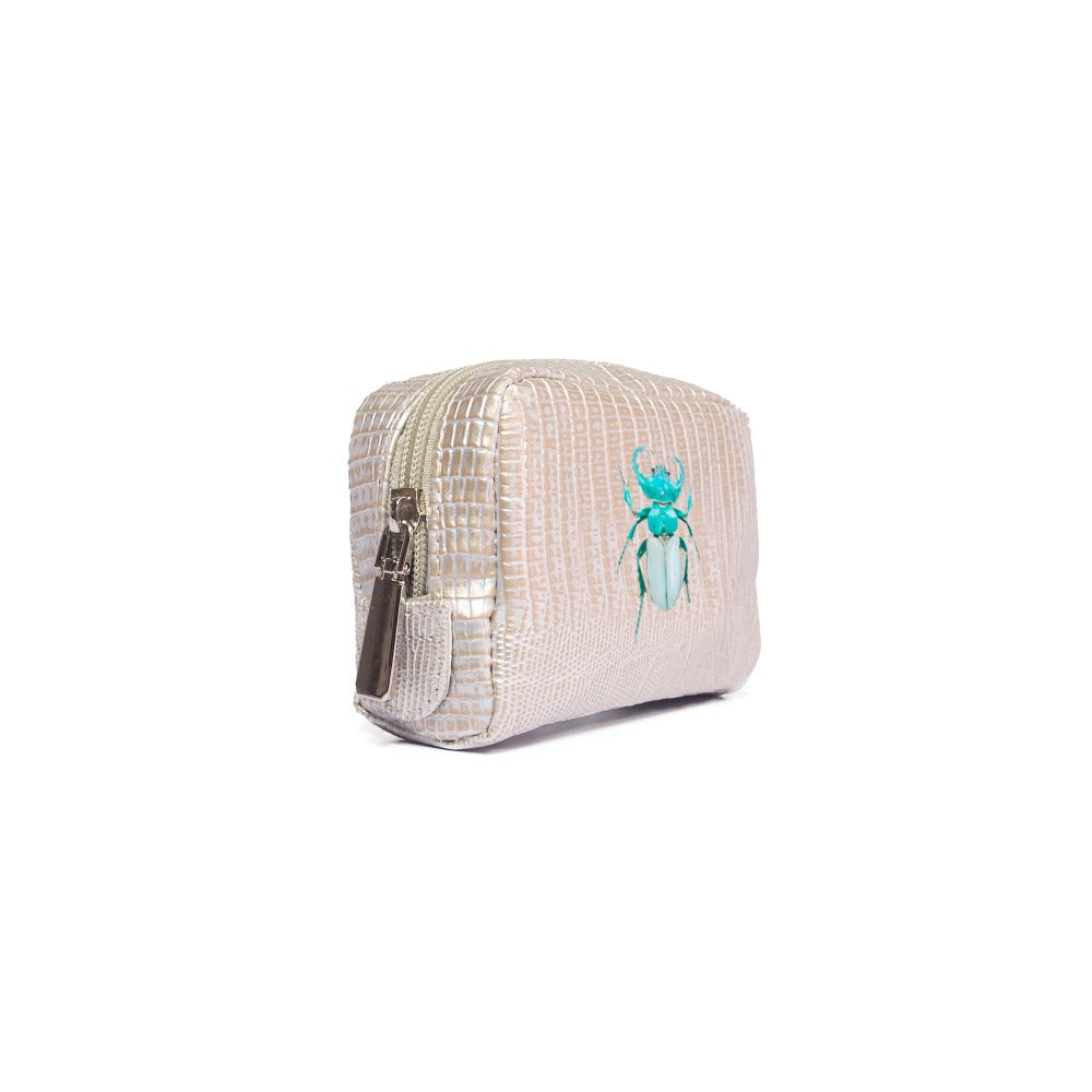 POUCH MONKEY TEJUS PLATA BEIGE