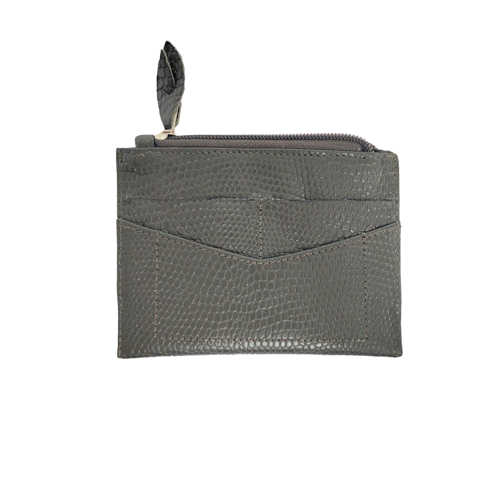 TARJETERO CHUCHO LIZARD GRIS OSCURO