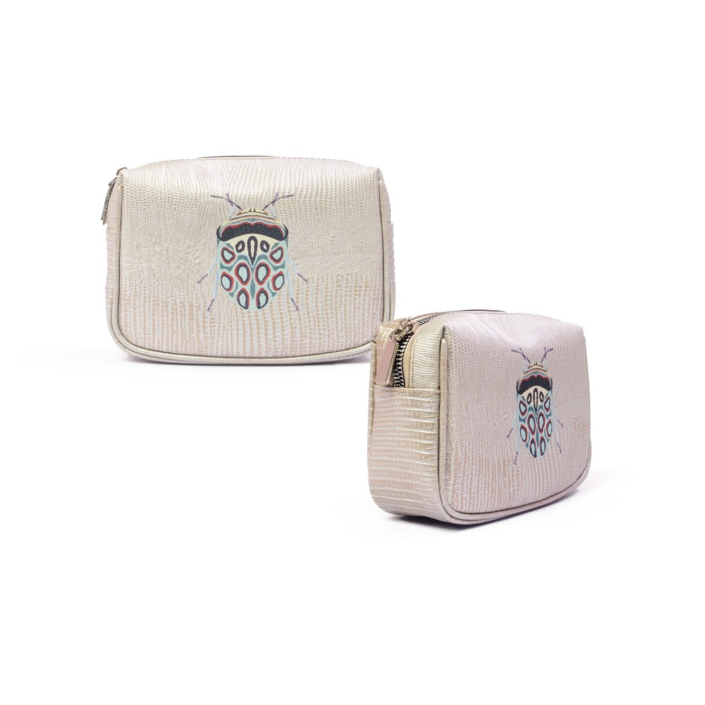 NECESER CHICO TEJUS PLATA BEIGE