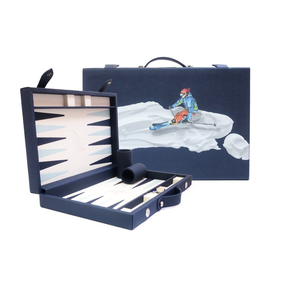 BACKGAMMON MEDIANO FORRO AZUL NOCHE TAY XACUR