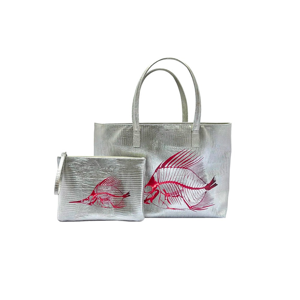 BOLSA MATEA PLAYA TEJUS PLATA BEIGE
