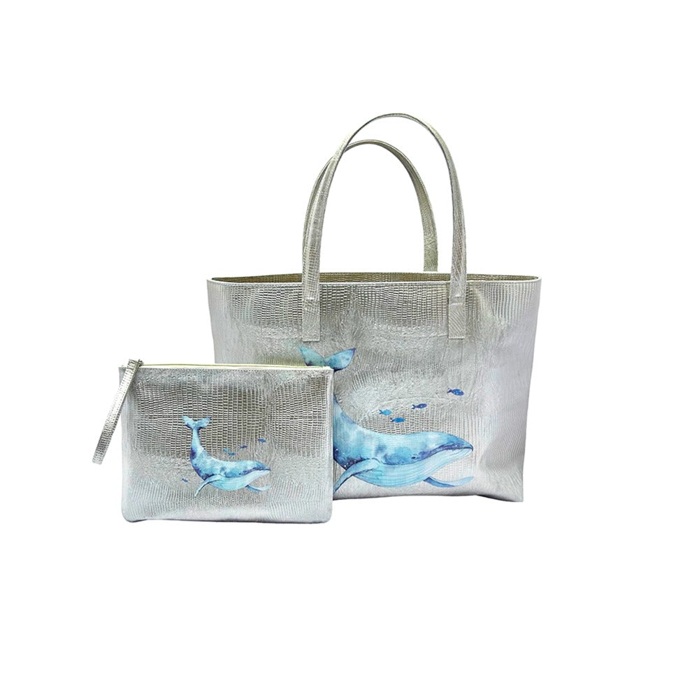 BOLSA MATEA PLAYA TEJUS PLATA BEIGE