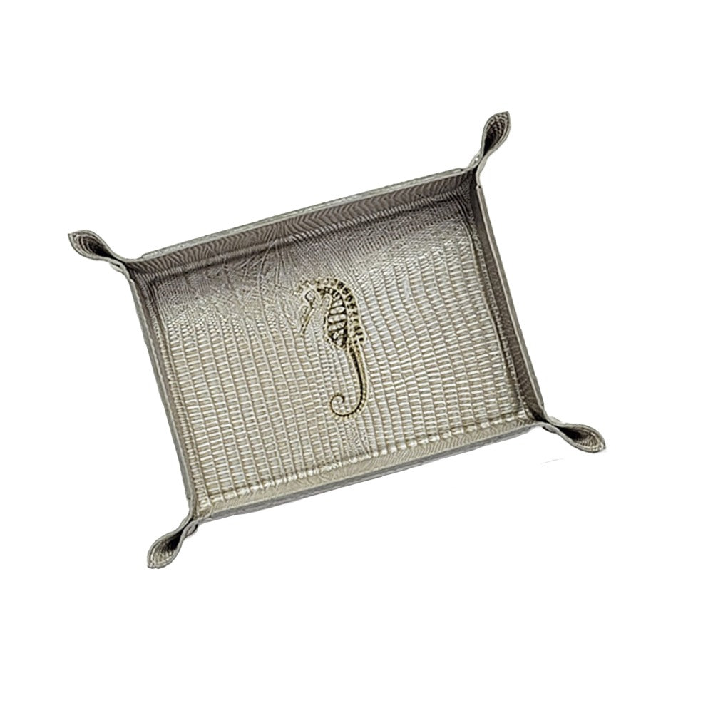 VACIA BOLSILLOS CHICO TEJUS PLATA BEIGE