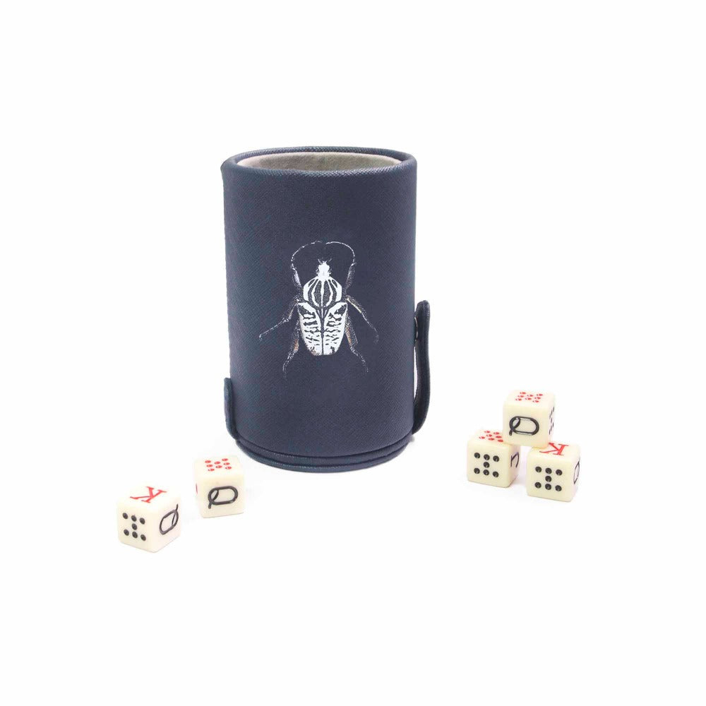 CUBILETE CON TAPA FORRO AZUL NOCHE