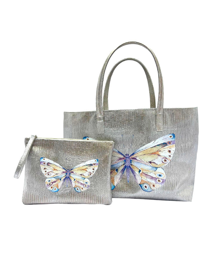 BOLSA MATEA PLAYA TEJUS PLATA BEIGE