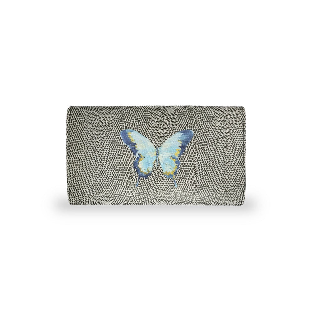CARTERA LICHA REPTIL GRIS