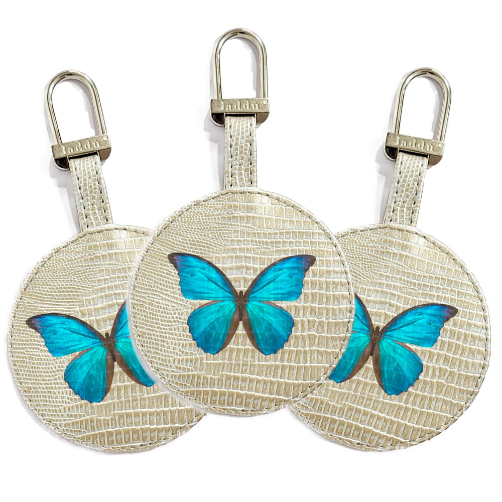 LLAVERO TEJUS PLATA BEIGE