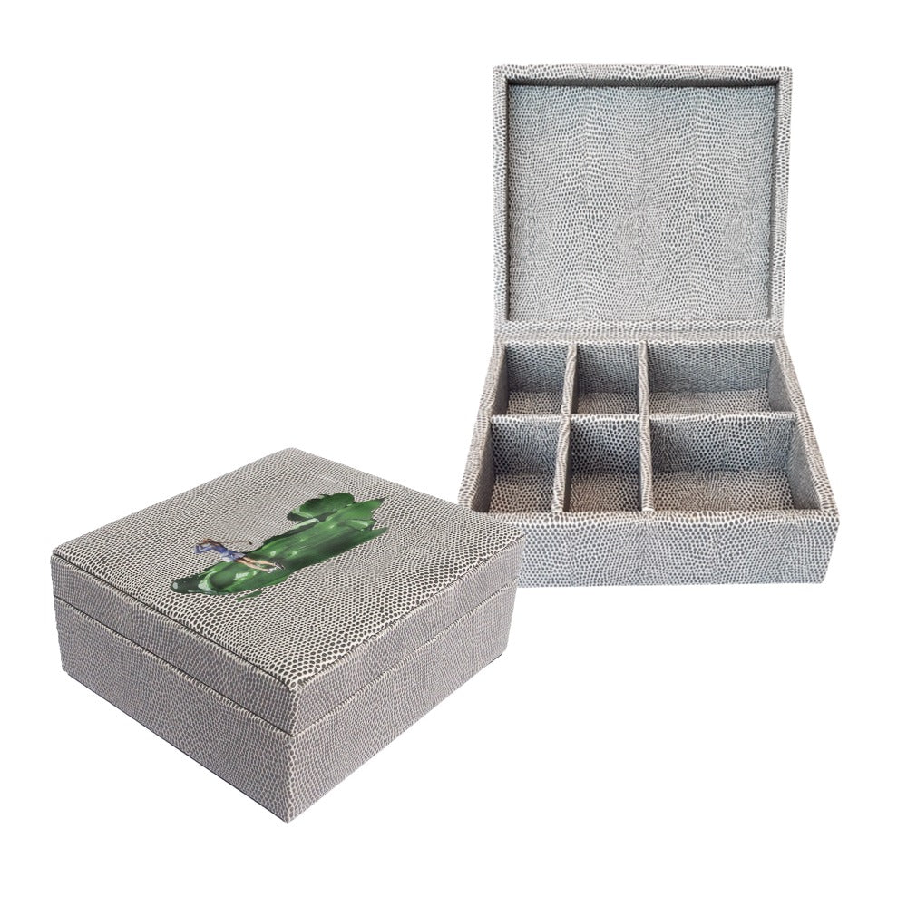 JOYERO BURO REPTIL GRIS TAY XACUR