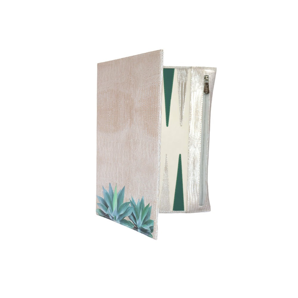 BACKGAMMON DE VIAJE TEJUS PLATA BEIGE