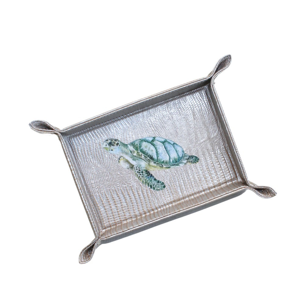 VACIA BOLSILLOS GRANDE TEJUS PLATA BEIGE