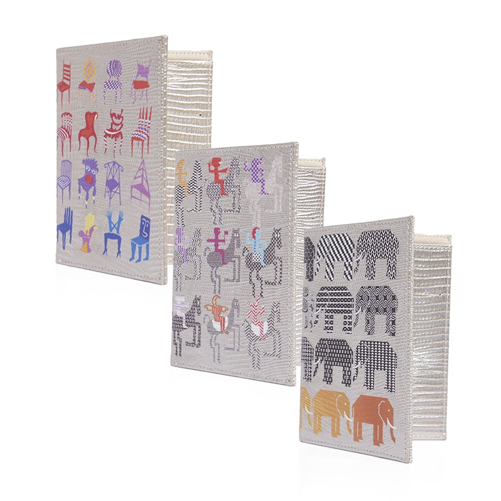 PORTA PASAPORTE Y VISA TEJUS PLATA BEIGE PEDRO FRIDEBERG