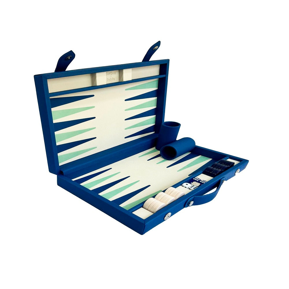 BACKGAMMON MEDIANO FORRO AZUL MEDIO