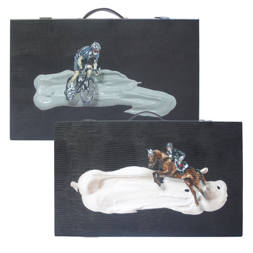 BACKGAMMON GRANDE NEGRO ARMADILLO MATE TAY XACUR