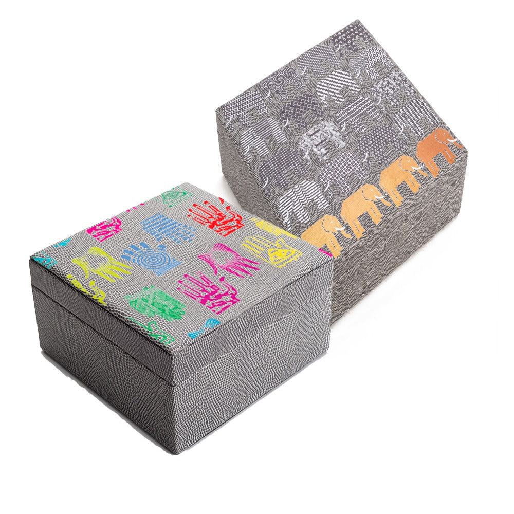 CAJA DE TE 4 REPTIL GRIS PEDRO FRIEDEBERG