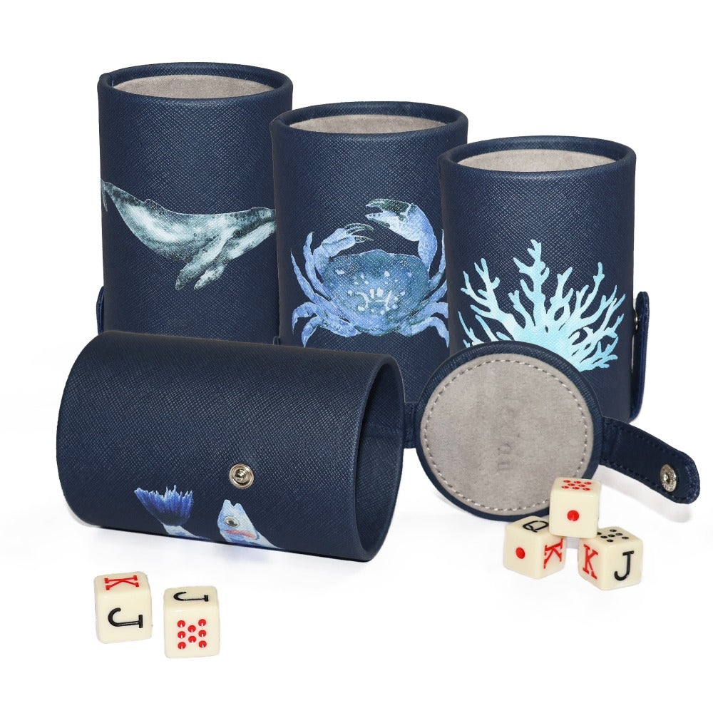 CUBILETE CON TAPA FORRO AZUL NOCHE