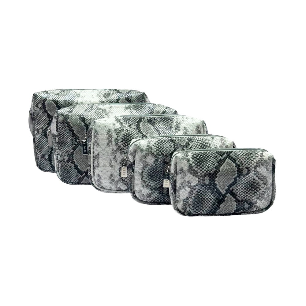 NECESER GRANDE VIBORA BLANCO CON NEGRO LISO