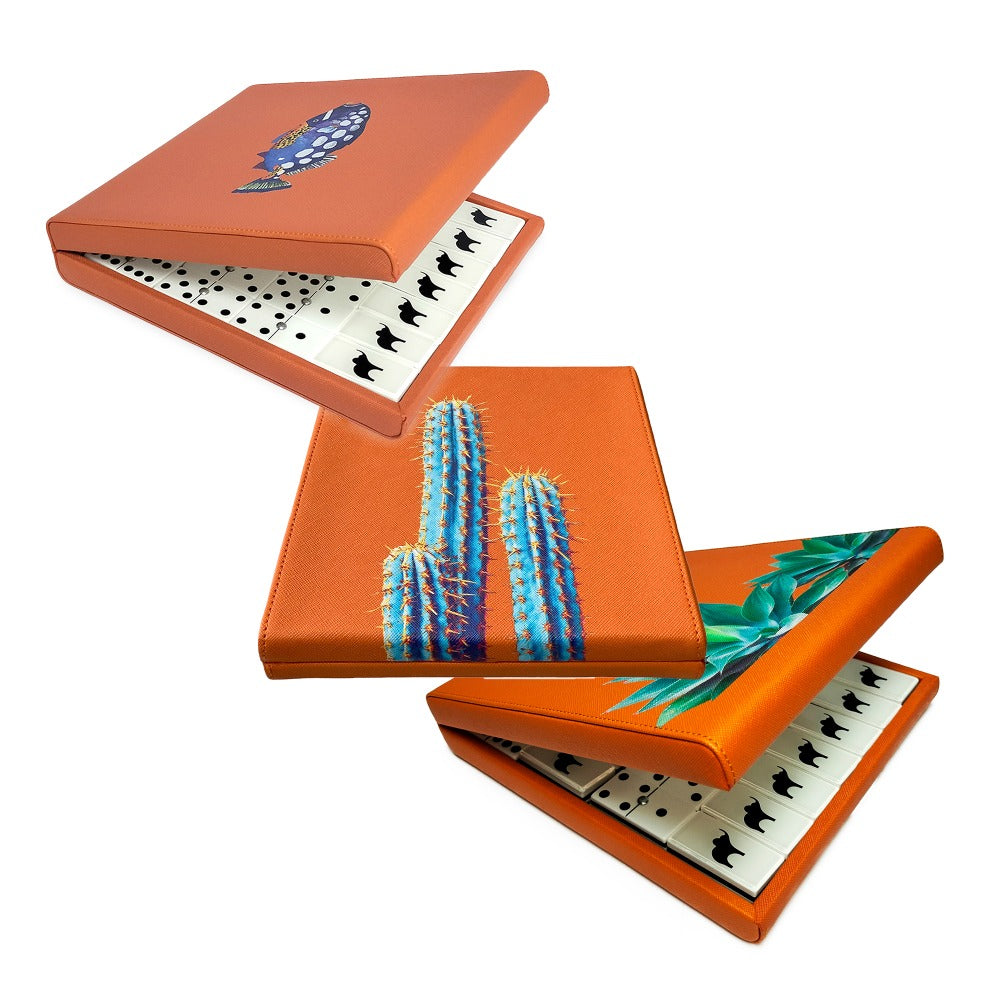 DOMINO INGLES FORRO NARANJA