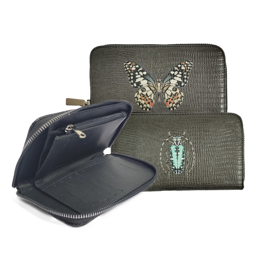 CARTERA MINI LICHA GRIS ARMADILLO