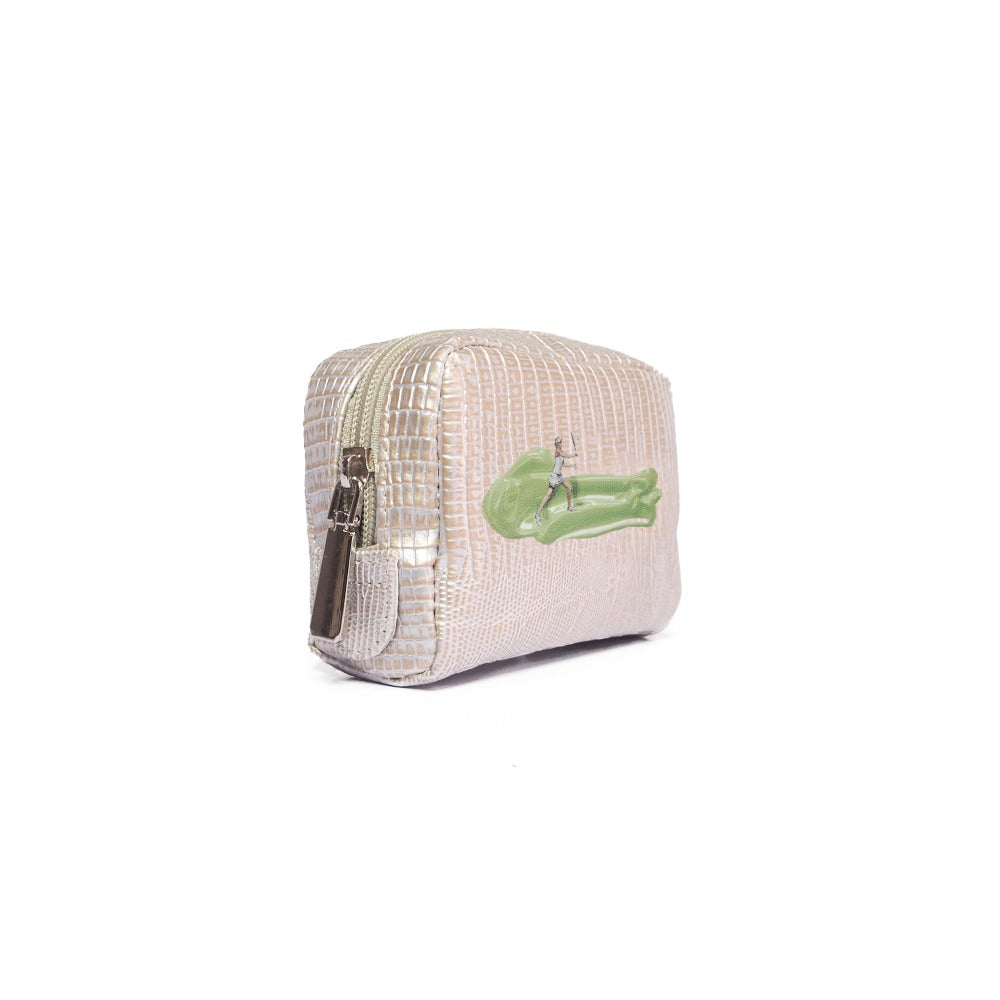 POUCH MONKEY TEJUS PLATA BEIGE TAY XACUR