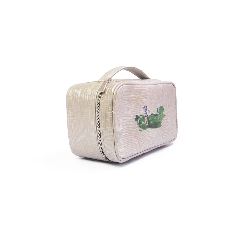 GOLF POUCH TEJUS PLATA BEIGE TAY XACUR