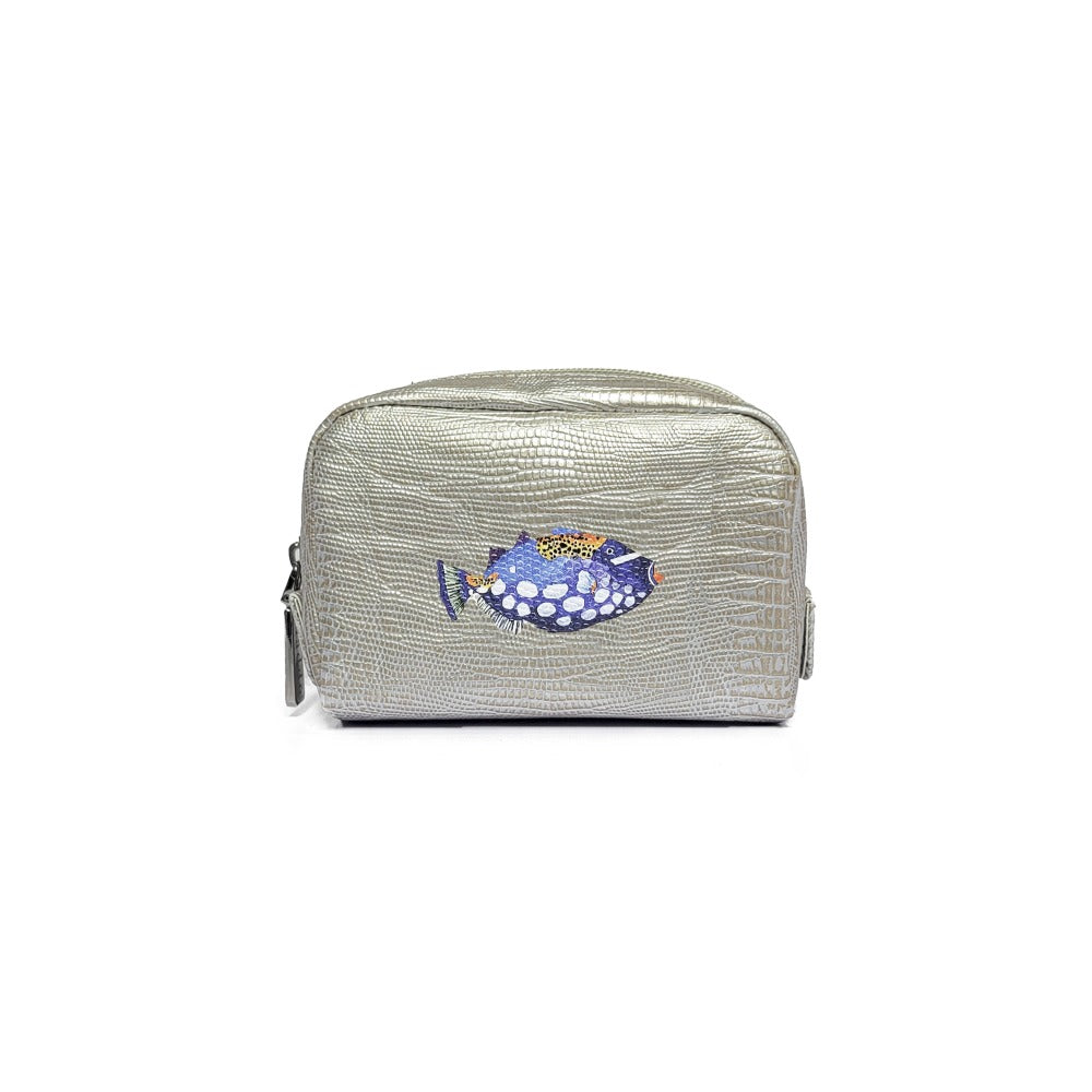 POUCH MONKEY TEJUS PLATA BEIGE