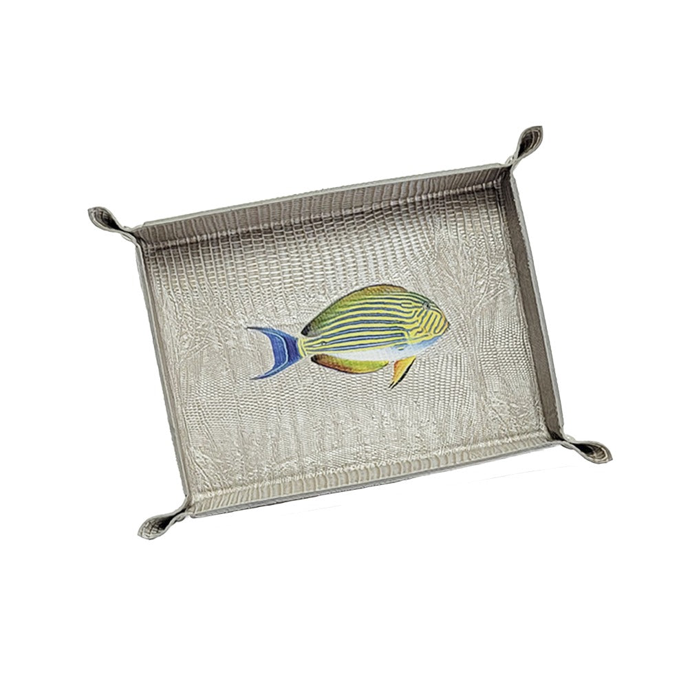 VACIA BOLSILLOS GRANDE TEJUS PLATA BEIGE