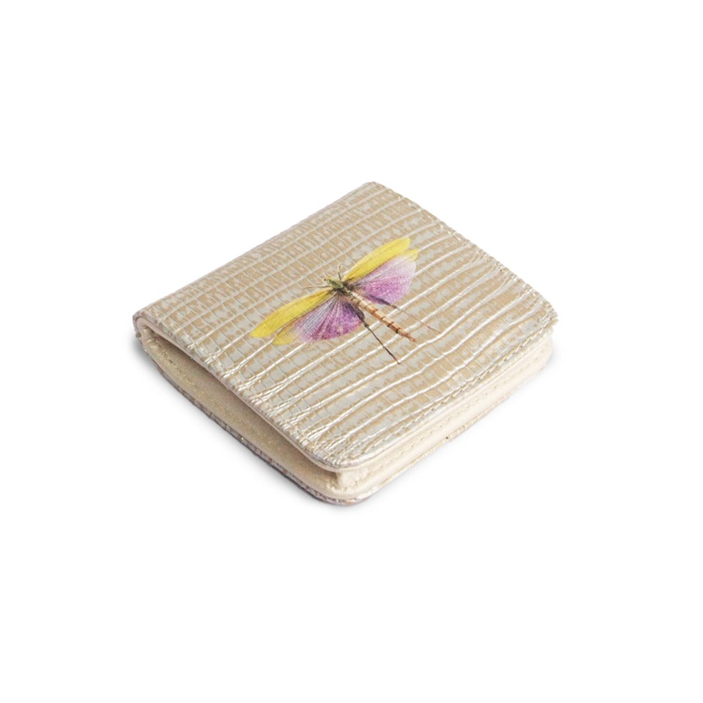 MONEDERO CUADRADO TEJUS PLATA BEIGE