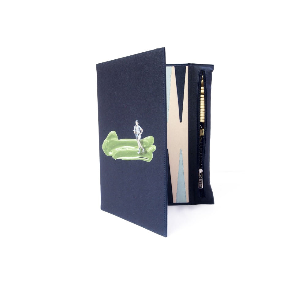 BACKGAMMON DE VIAJE FORRO AZUL NOCHE TAY XACUR