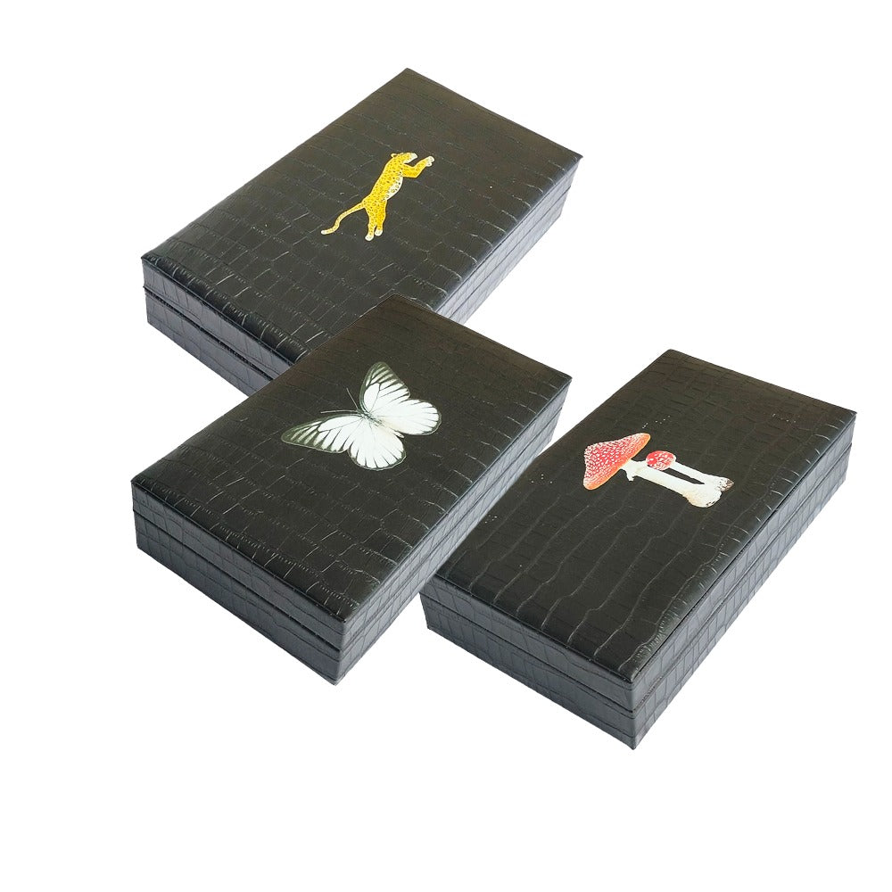 JOYERO ESPECIAL CROCO GLOSY NEGRO