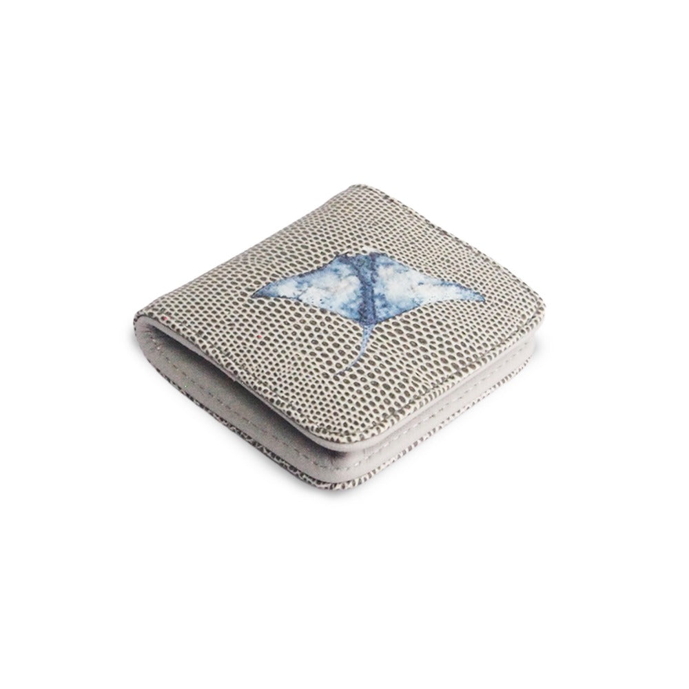 MONEDERO CUADRADO REPTIL GRIS