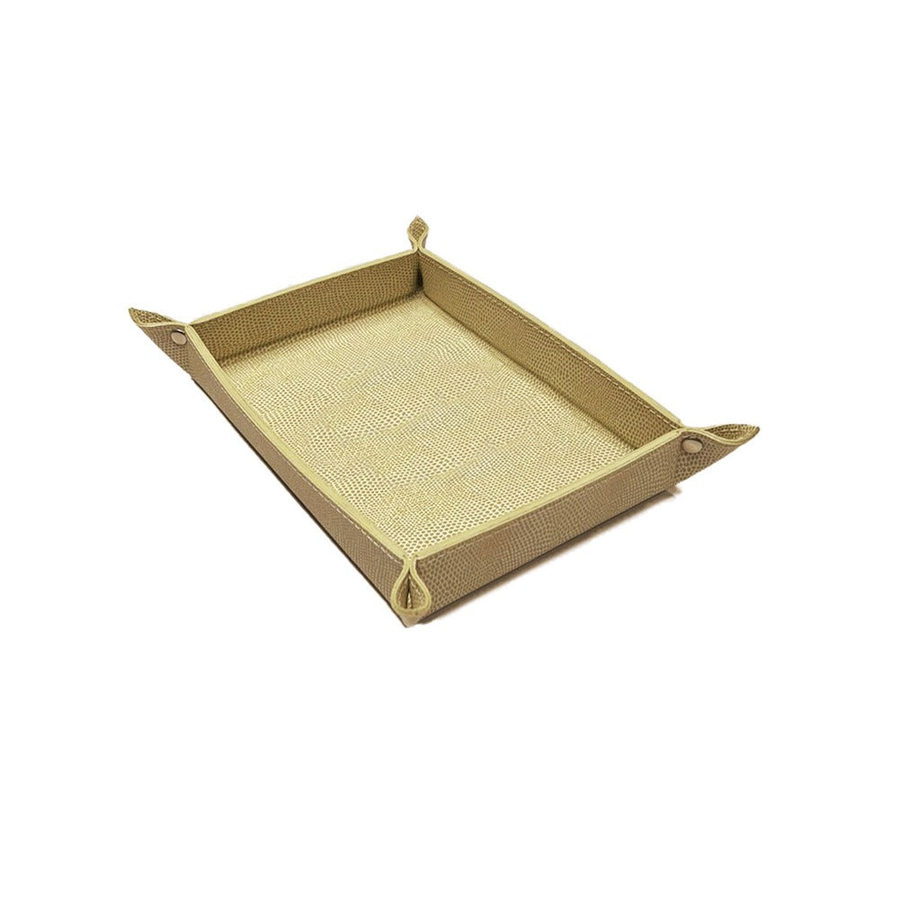 VACIA BOLSILLOS GRANDE RAYITAS MOKA LISO