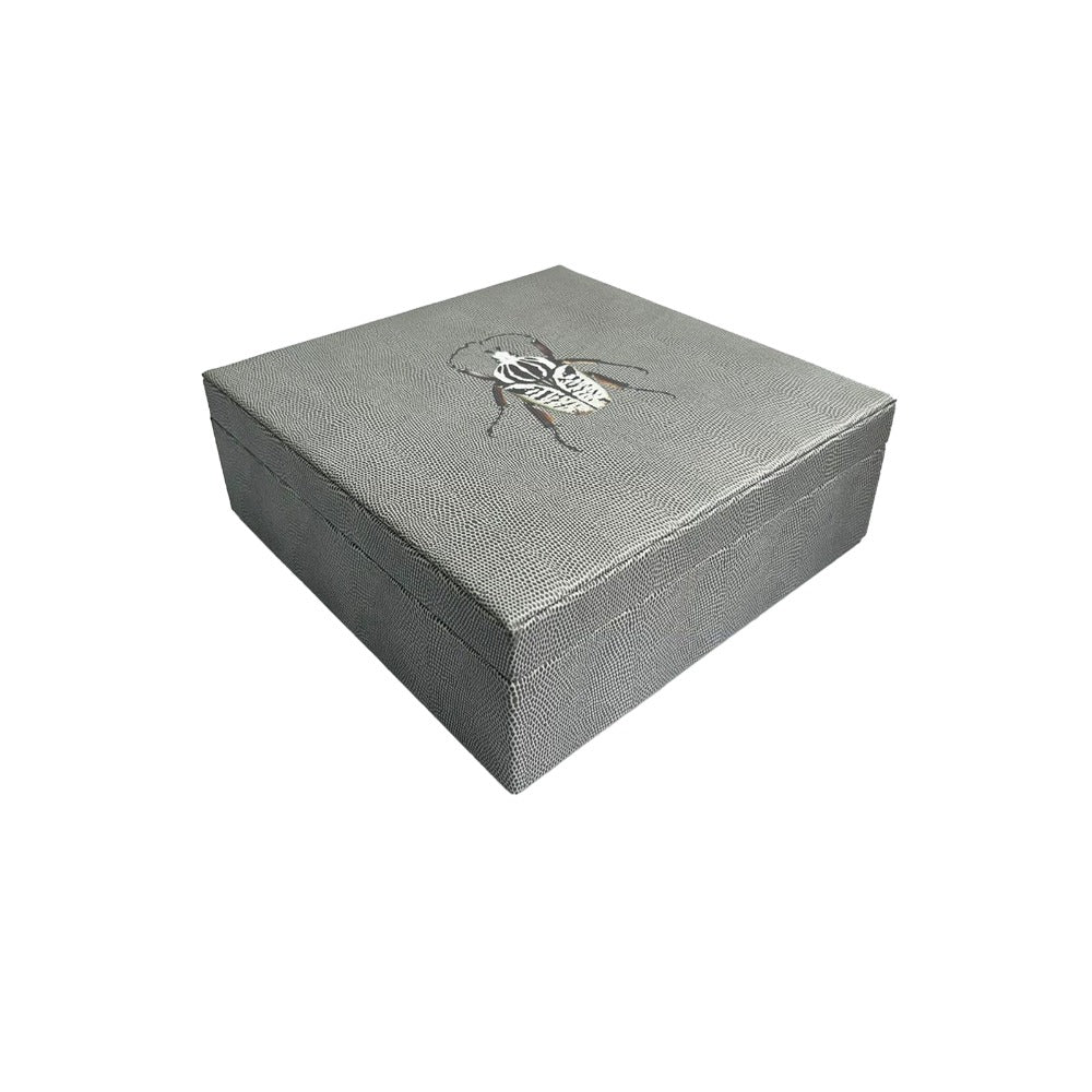 CAJA DECORATIVA GRANDE REPTIL GRIS