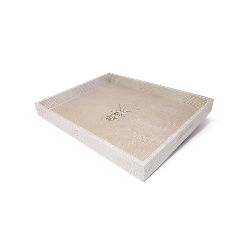 CHAROLA GRANDE TEJUS PLATA BEIGE