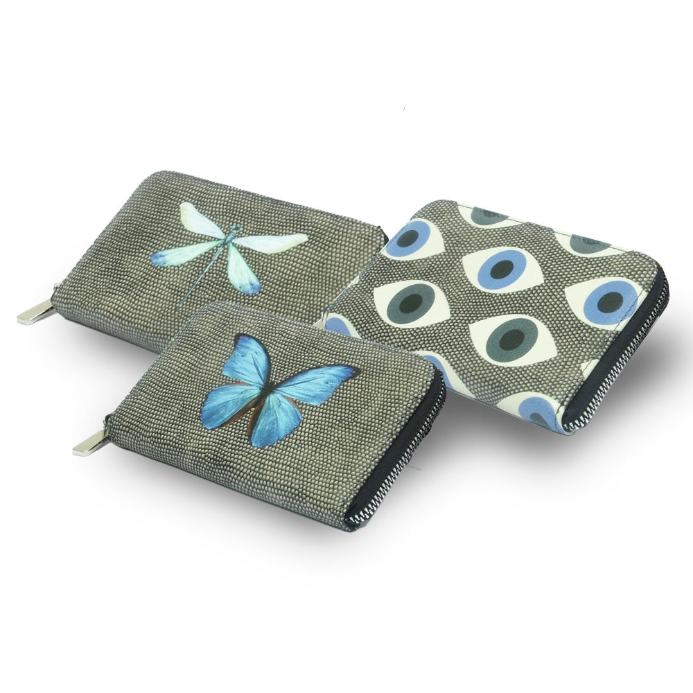 CARTERA MINI LICHA CARBON