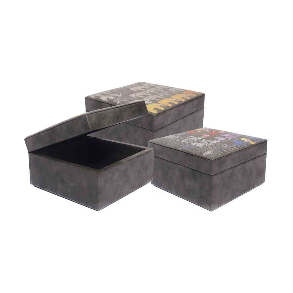 CAJA DECORATIVA CHICA GRIS ARMADILLO PEDRO FRIEDEBRG