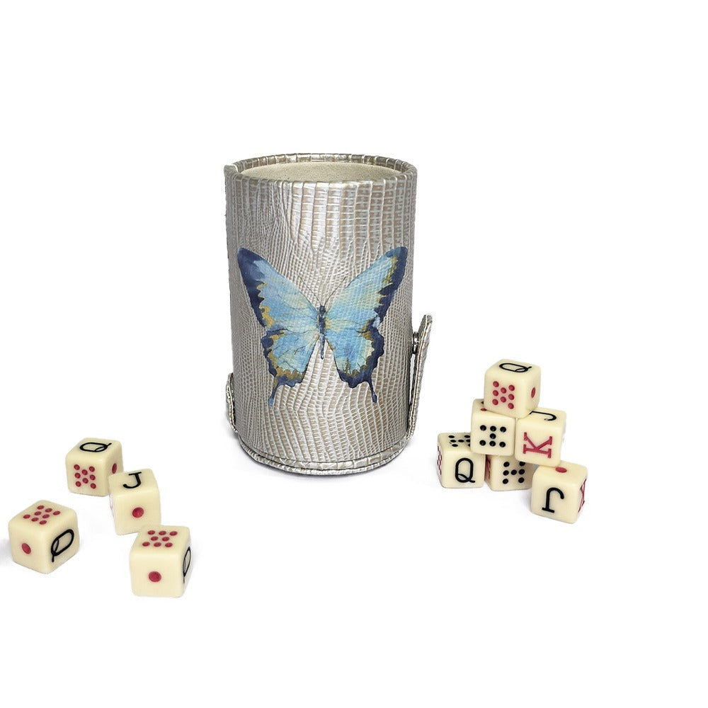 CUBILETE CON TAPA TEJUS PLATA BEIGE