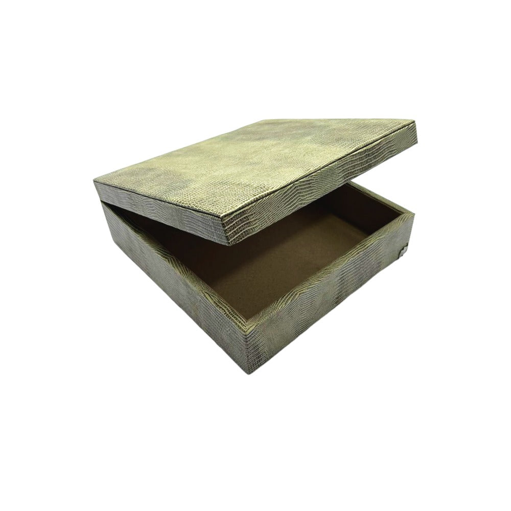 CAJA DECORATIVA GRANDE TEJUS CLARO LISO