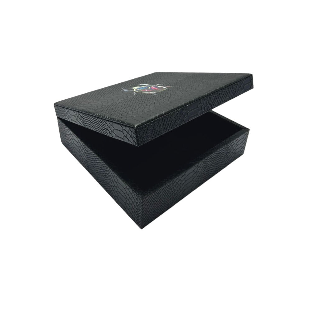 CAJA DECORATIVA GRANDE NEGRO MATE