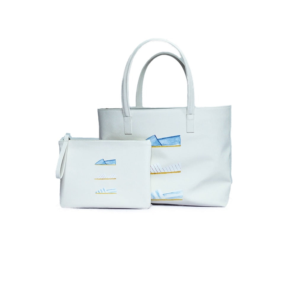 MATEA BEACH BAG SNOW LINING