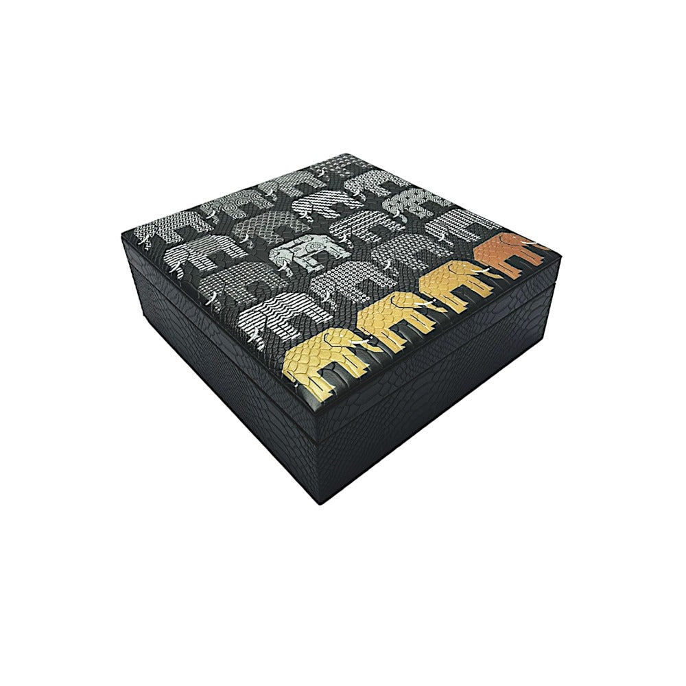 CAJA DECORATIVA GRANDE NEGRO MATE PEDRO FRIEDEBERG