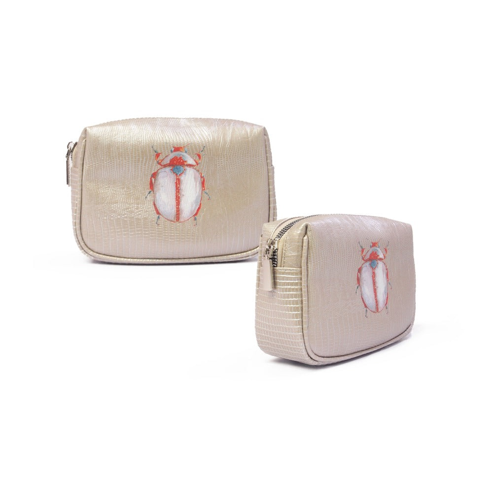 NECESER CHICO TEJUS PLATA BEIGE