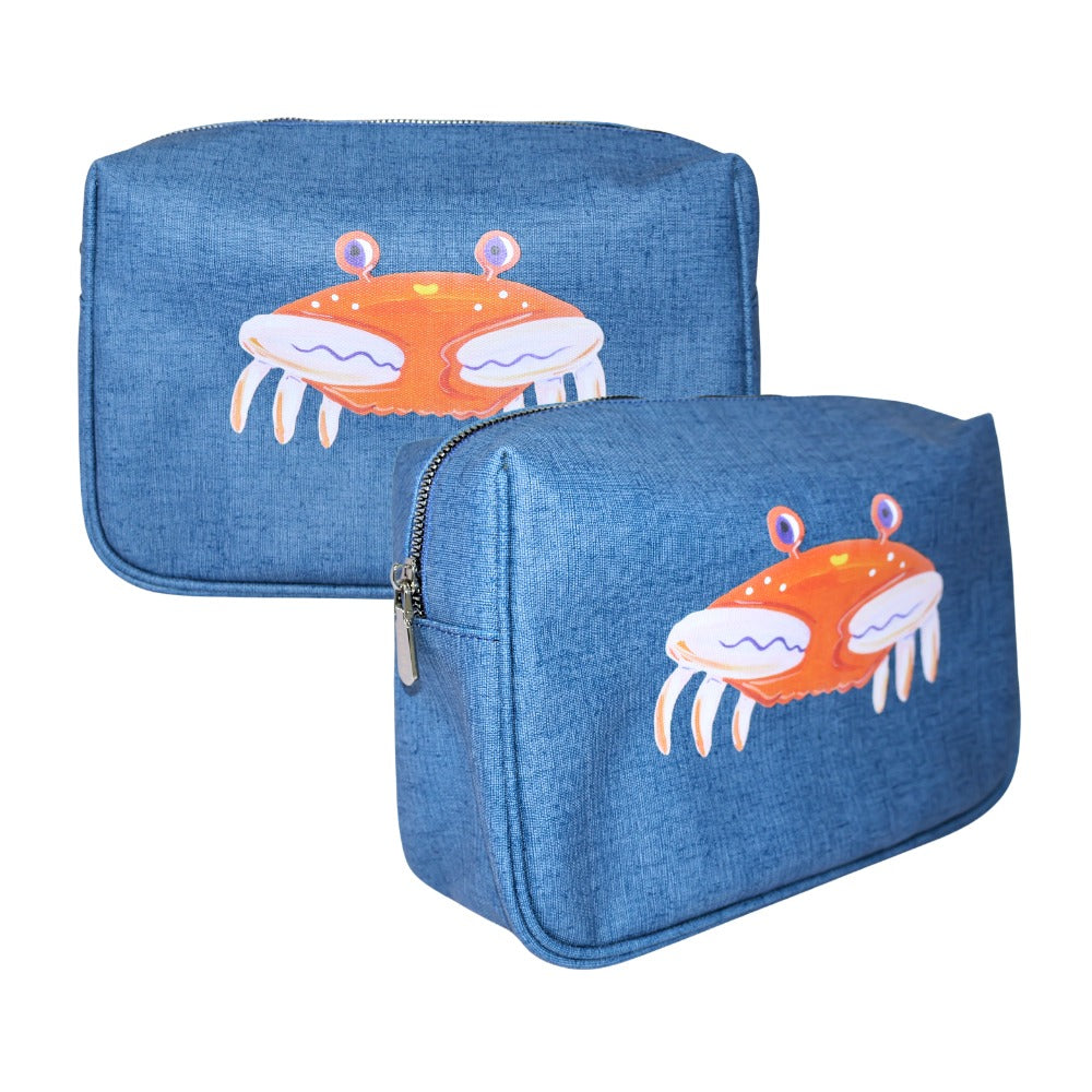 LARGE FIORE OCEANO TOILETRY BAG