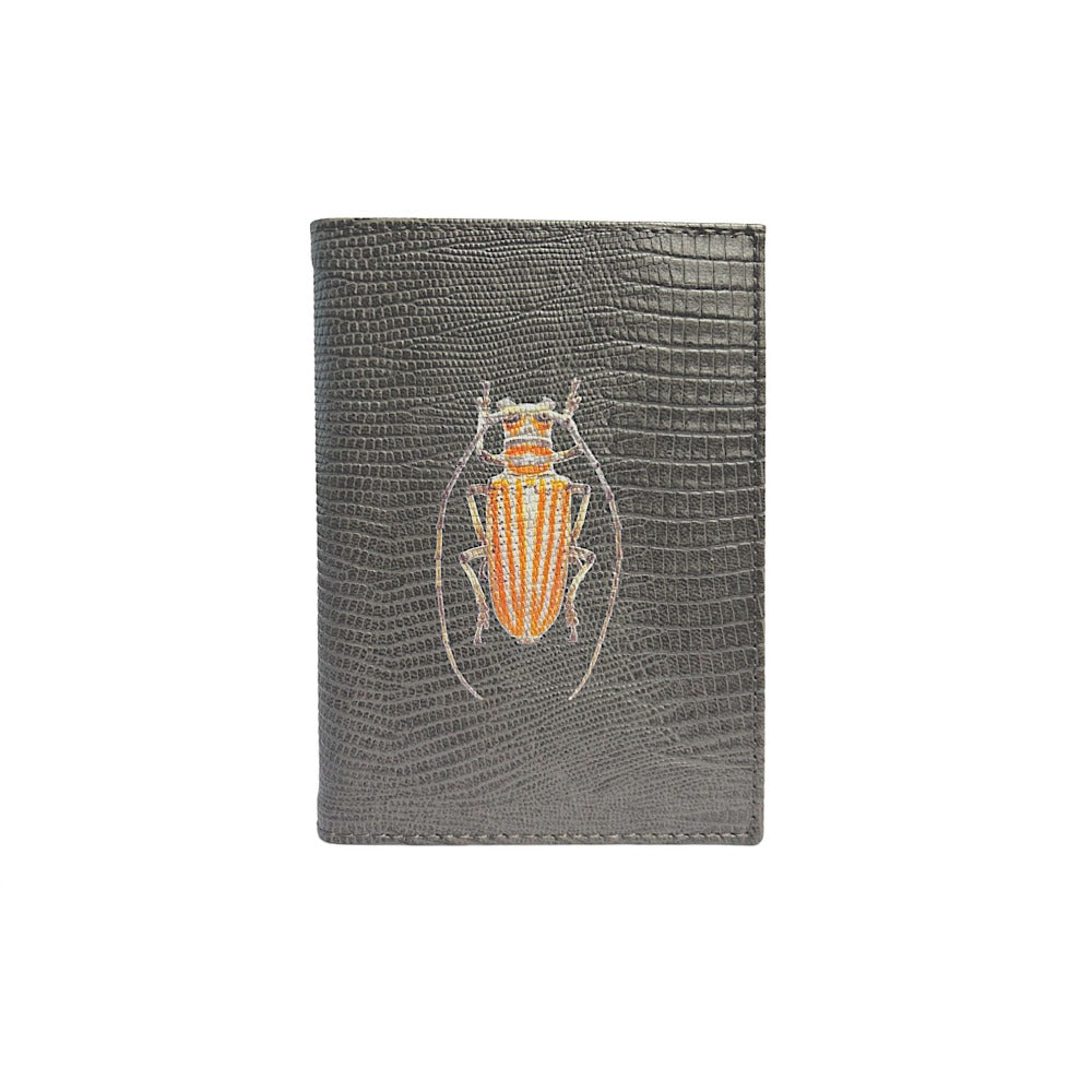 PORTA PASAPORTE Y VISA GRIS ARMADILLO