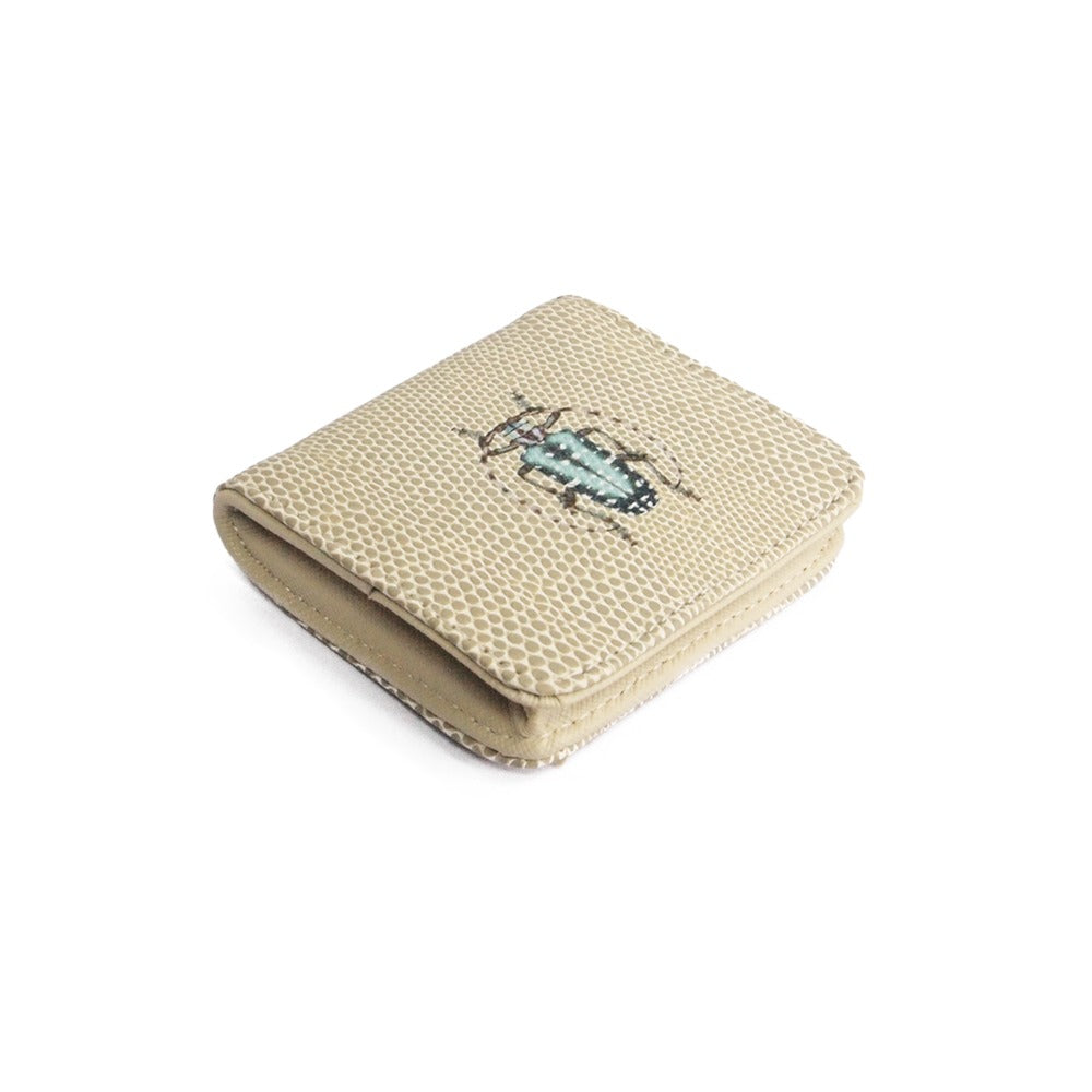 MONEDERO CUADRADO RAYITAS CARNE