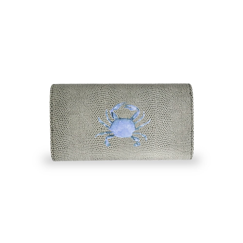 CARTERA LICHA REPTIL GRIS